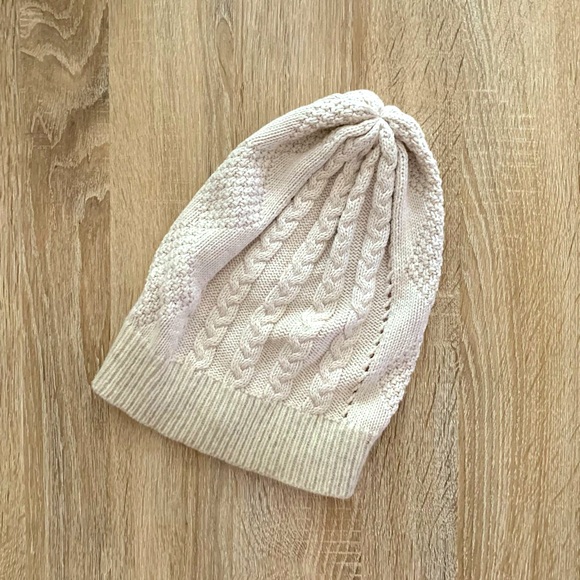 ALLSAINTS Cotton Lamb Wool Angora Knitted Hat One Size - Picture 1 of 4